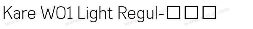 Kare W01 Light Regul字体转换